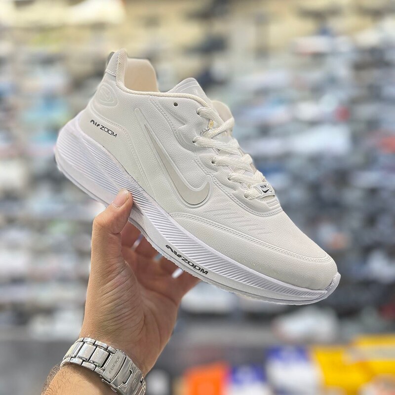 کفش راحتی نایکی مدل ایر زوم Air zoom با رویه فوم سفید
